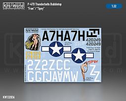 Kitsworld 1/32 Scale - P-47D Razorback 'Fran/Tipsy' - Full Colour Decal 